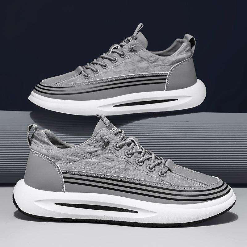 2024 New Comfortable and Lightweight Running Shoes Men's Lightweight Shock Absorption Jogging Sports Versatile Student Color Matching Trendy Shoes