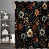 Colorful Flower Leaf Plant Shower Curtain, Bathroom Decorative Shower Curtain, Waterproof Shower Curtain with Hooks