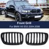 Front Hood LH RH Kidney Grille Replacement Grill for BMW E53 X5 LCI 2004 2005 2006 High Quality Gloss Black 1 Slat Racing