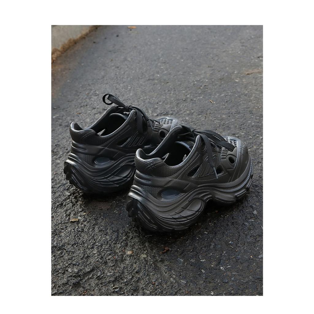 Height Increasing Hole Shoes for Women and Men, Thick Soled Beach and Seaside Anti Slip EVA Anti Odor Toe Cap Cool Mop for Women and Men