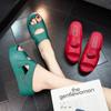 New Women's Platform Slides Pantuflas De Mujer Fashion Open Toe Wedges Sandals Slippers Outdoor Casual Non-slip Flatform Slides