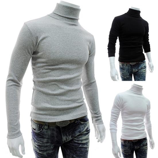 Warm Knitted Shirt Chic Top Turtleneck Solid Color Stretchy Knitted Shirt