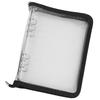 TKY Clear File Binder Case Holder Storage Refill Zipper Memo Pad Glitter (Black)