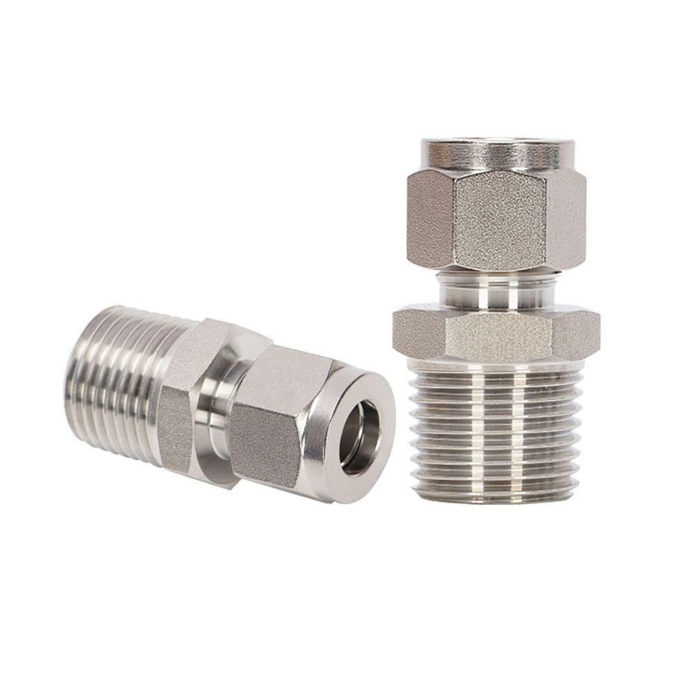 1Pcs Stainless Steel Quick Fitting 304 SS Metric ZG Pipe Fitting Tube Connector for Oil Water Gas