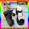 2025 Spring Lolita New Muffin Bow JK Single Shoes Japanese Lolita Sweet Cool Mary Jane Small Leather Shoes
