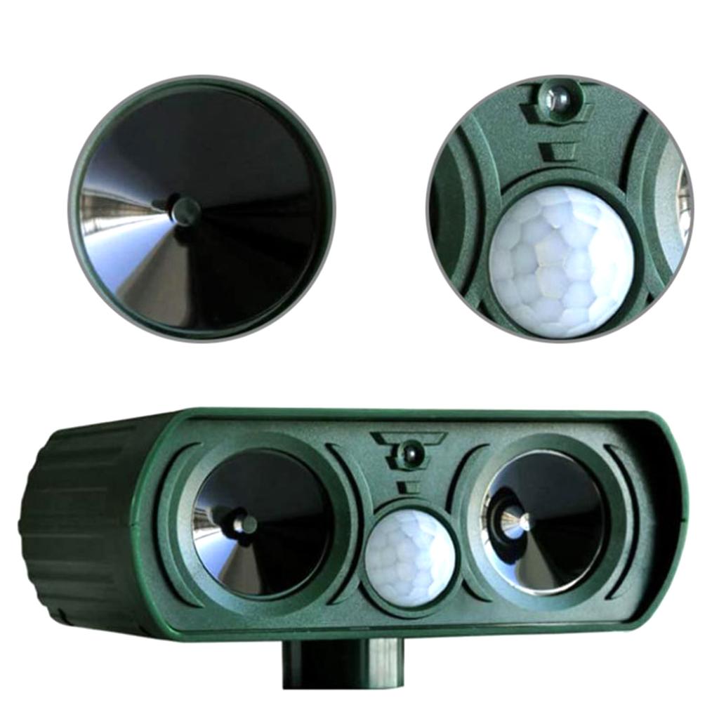 WH-510 Solar-Powered Animals Repeller Ultrasonic-Wave Dog Cat Rechargeable Repellent for Outdoor