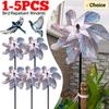 1-5pcs Bird Repeller Pinwheels Reflective Sparkly Scarecrow Pinwheel Windmill Spinner for Garden Lawn Yard Decor Keep Birds Away