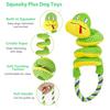 Interactive Squeaky Rope Dog Toy Plush Chew Toy with Sound Dental
