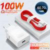 100W SuperVOOC Fast Charger EU US Charging Plug USB Charger Type C Cable for Oneplus 12r 13r 12 11 10 13 Pro Nord CE 2 3 4 Lite