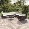 Day and Night - Day and Night Garden Furniture Set 11 Pieces and Brown Synthetic Rattan Cushions