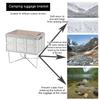 Metal Camping Foldable Stand Outdoor Camping Fishing Ice Box Holder Rack Supply Holder Folding Iron Storage Box Bracket