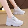 Sports Women's Shoes 2024 New Mesh Breathable Thick Sole Increase Versatile Casual Vulcanized Small White Shoes Zapatos De Mujer