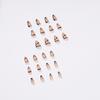 24 Pieces Nordic Style Wearing Nail Simple Nail Patch Line Manicure Patch French Manicure Press On Nails