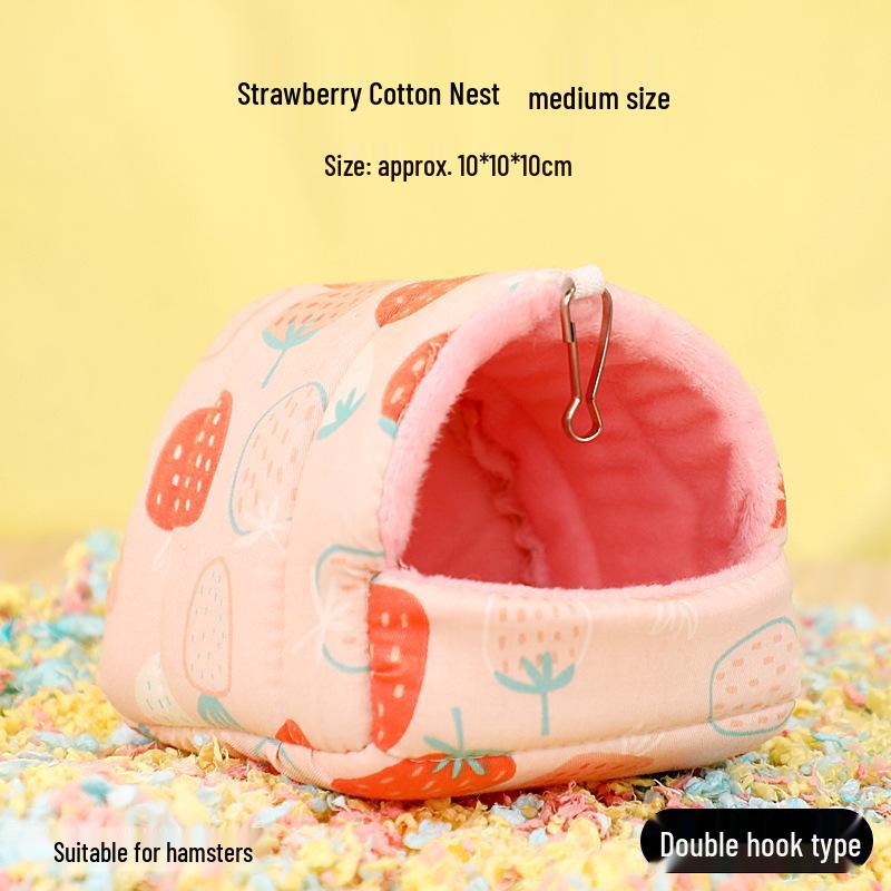 Теплое хлопковое гнездо для хомяков и мышей - Зимний спальный мешок-домик