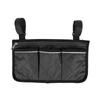 Multifunctional Wheelchair Scooter Armrest Side Bag Walker Hanging Pouch Storage OrganizerBlack