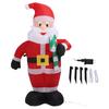 1.2m Christmas Inflatable Decoration Christmas Santa Blow Up Outdoor Decorations for Garden Patio