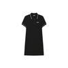 Solid Color Casual Sports Polo Dress Women Dresses Black F11W228301FBK