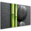 Three Piece Picture Canvas Print Stones Bamboo Zen Spa