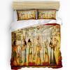 Hieroglyphic Carvings Ancient Egyptian Temple 3pcs Bedding Set For Double Bed Home Textile Duvet Cover Quilt Cover Pillowcase