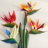 2 Pcs Permanent Flower Large Bird of Paradise 80cm UV Resistant No Fade Flower Part Is Made of Soft Rubber PU Artificial Flower Plants for Home Office