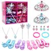 CUTE STONE Princess Accessories Toys Play House Luxury 23 Piece Set Transformation Tiara Crown Princess Pretend Princess Birthday Gifts Costume