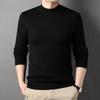 Autumn and Winter New Men's Sweater Crew Neck Pullover Solid Color Fashion Casual Knitted Sweater Elastic High Quality Backing Sweater