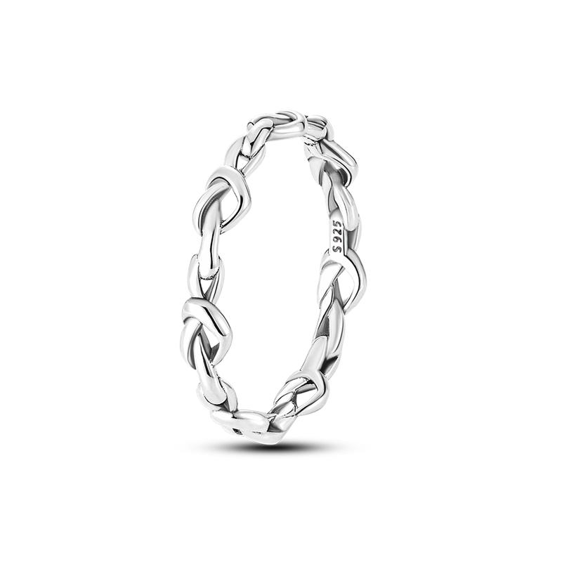 Hot Sale 925 Sterling Silver Stackable Infinite Heart Daisy Flower Ring For Women Original 925 Silver Rings Brand Jewelry Gift