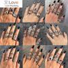 Vintage Silver Color Skull Heart Rings Set For Women Men Gothic Chain Retro Rings Trend Fashion Jewelry