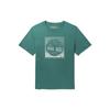 Large Logo Casual Slim Fit Breathable Round Neck T-Shirt Men T-Shirts Blue-Green A61XY-CL6