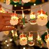 2025 LED Christmas Lights String Santa Claus Snowman Garland LED Christmas Decoration Light Party New Year Decor Fairy Lamp