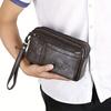 Fashion Genuine Cow Leather Men's Leather Clutch Purse Wallet Men Wrist Bag Business Men's Bag