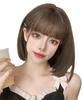 Aisiqueens Short Full Heat Small Harajuku Plunging Everyday Mine Style Wig, Bob, Wig, Resistant, Natural, Adults, Face, Style, Bangs, Wig, (Ash Brown)