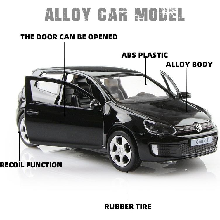 Volkswagen Golf GTI 5 Inch Metal Car Simulation Diecast & Toy Vehicle RMZ City 1:36 Alloy Model Gifts For Children