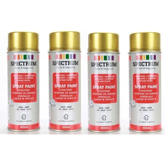 Aerosol Paint - SPECTRUM - Set of 4 - 400ml - Quick-drying - Glossy