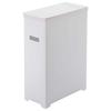 Yamazaki Slim Trash Can with Foldable and 5203 Lid, White, Approx. W19XD40XH54cm, Tower, Portable,
