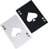 Ace Of Spades Bottle Opener,Credit Card Size Pocker Cap Opener,Portable Stainless Steel Can Opener (2 Pack Black & Silver)