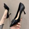 7-Square Buckle Shoes Women's Spring New Pointed Stiletto High Heels Women's Professional Commuter Women's Shoes