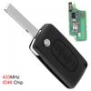 433MHz 3 Buttons Uncut Flip Remote Key Fob with Light Button ID46 Chip for Citroen C3 C4 C5 Models