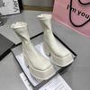 Brand New Women Ankle Boots Gothic Style Sexy Elegant Chunky Platform Shoes Woman Walking Comfy Woman Shoes Platform Shoes