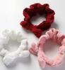Wash Hairband Simple Hair Turban with Ribbon [Facial 3-Color Set] Fluffy, Cute, (Red, White, Pink)