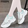 Breathable Dad's Shoes Female Summer Small White Shoes Female Hollow Mesh Surface Casual Large Size Sports Shoes
