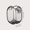 1pc-Folding Dirty Laundry Sorting Basket Washing FrameBathroomCloth MeshStorage BagFrame Bucket LaundryOrganizers Storage Pouch