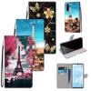 Fashion Painted Pattern Cover Lanyard Flip Leather Case For iPhone Samsung Huawei Honor Xiaomi Redmi OPPO Realme Moto Asus