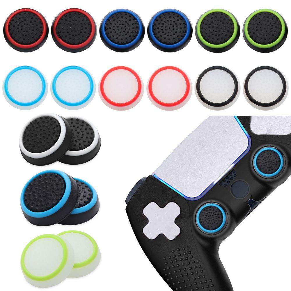 Luminous Silicone Game Controllers Protect Cover Game Accessory Joystick Cap Thumb Stick Grip Caps