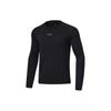 Li Ning Running Series Solid Color Round Neck Moisture Wicking Quick Dry Long Sleeve T-Shirt Men Tops Black ATLU007-1