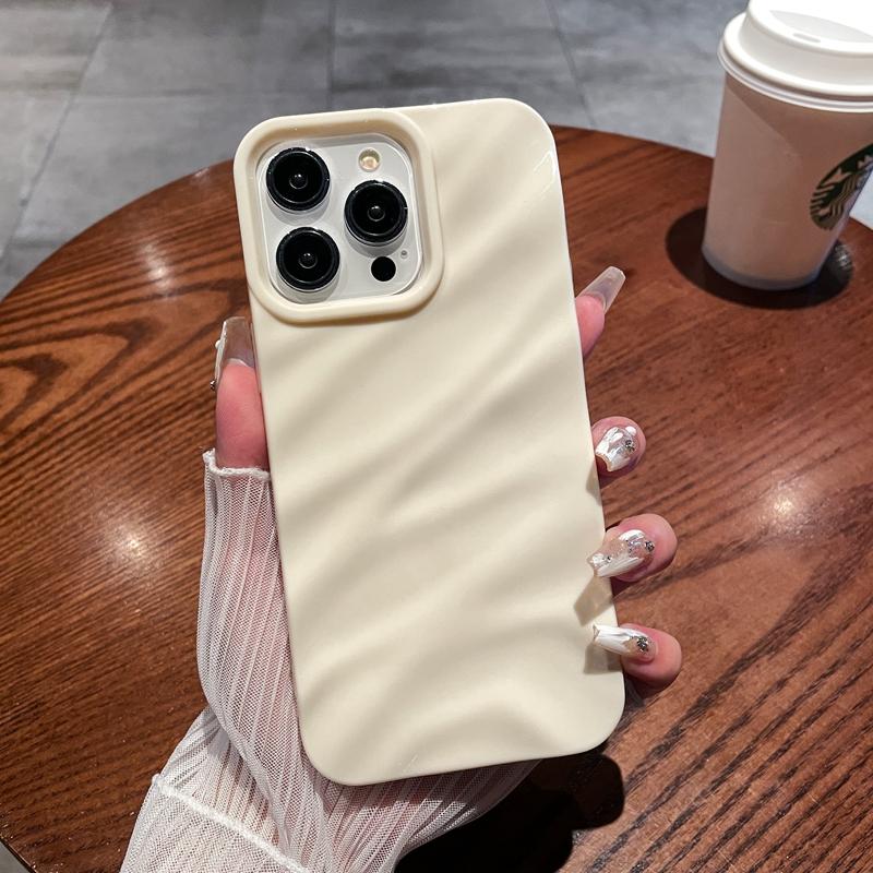 Soft Candy Wavy Pattern Phone Case For iPhone 11 12 13 14 15 Pro Max X Xs Max XR 7 8 Plus SE Shockproof Bumper Cover