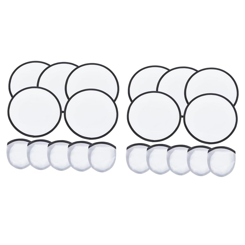 10Pcs Foldable Flying Disc Fans Folding Pocket Toy Set for Christmas