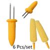 6 Pcs/set BBQ Corn Holders Fork Multi-Function Stainless Steel Barbecue Corn Tools Party Kitchen Bar