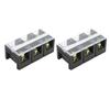2 Pcs Terminal Block Dual Rows 60A 600V Compact Terminal Block Barrier Strip with PC Shell for Power Distribution