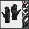 New Cycling Gloves Men's Winter Outdoor Sports Waterproof and Non Slip Two Finger Touch Screen Plus Velvet Warm Gloves